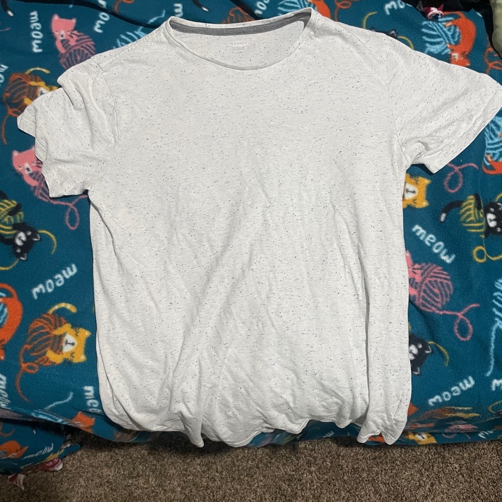 White Speckled Old Navy Basic